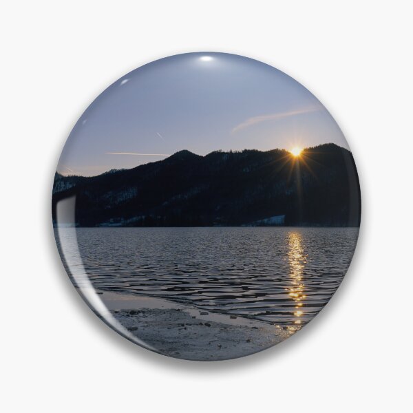 Item preview, Sun Setting behind Lake Schlier Mountains designed and sold by Kasia Design.
