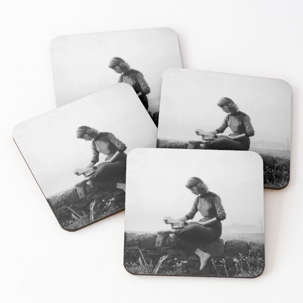 Item preview, Sylvia Plath iconic portrait typing outdoors designed and sold by Oqueartecura.