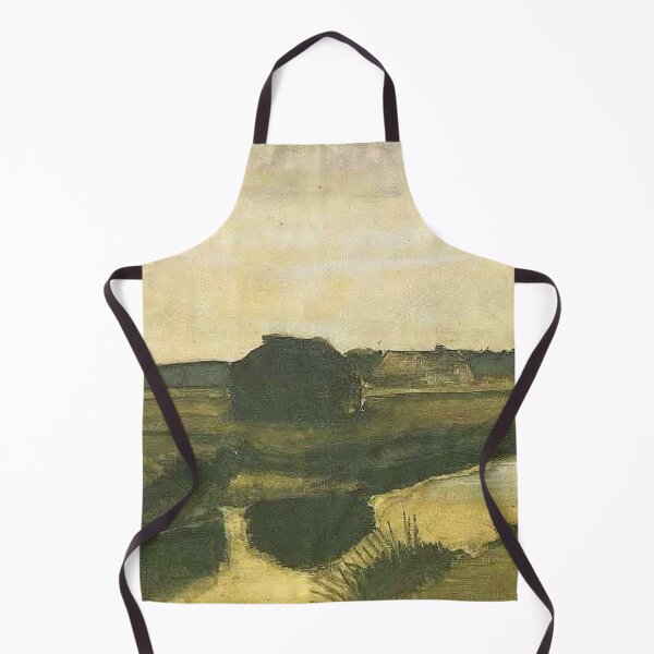 Item preview, Landscape With A Stack Of Peat And Farmhouses designed and sold by irynaartbyim.