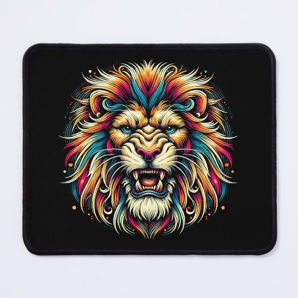 Item preview, Angry Neon Lion Art Print designed and sold by beast-net.