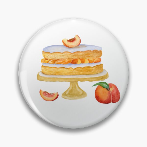 Item preview, Watercolor Peach Blossom Cake designed and sold by daphsam.