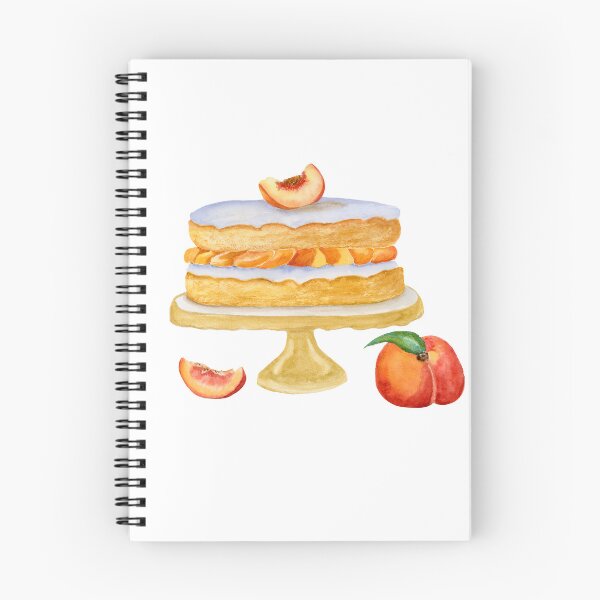 Item preview, Watercolor Peach Blossom Cake designed and sold by daphsam.