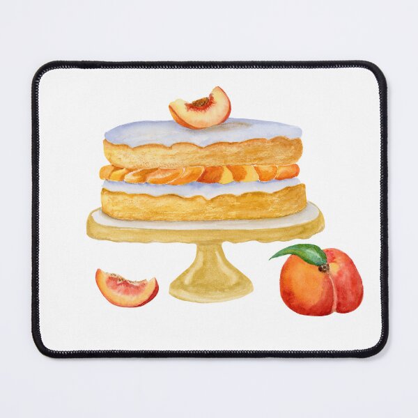 Item preview, Watercolor Peach Blossom Cake designed and sold by daphsam.