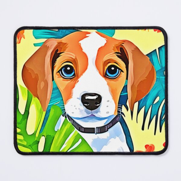 Item preview, Bright Dog with Flowers designed and sold by Health And Fitness Posts e-Store.