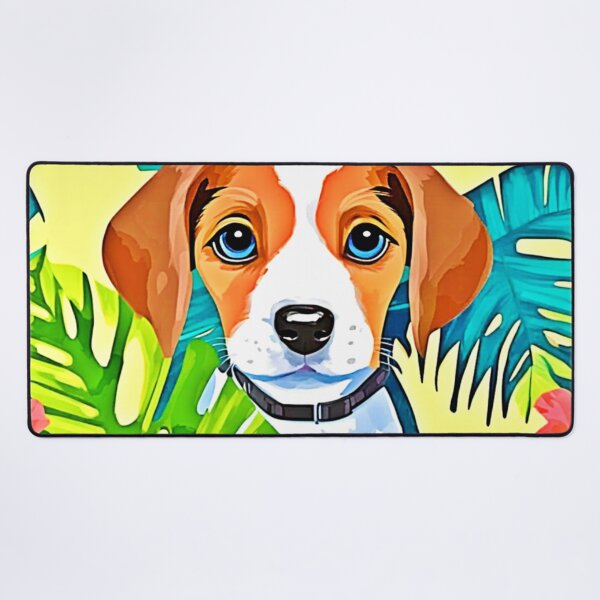 Item preview, Bright Dog with Flowers designed and sold by Health And Fitness Posts e-Store.