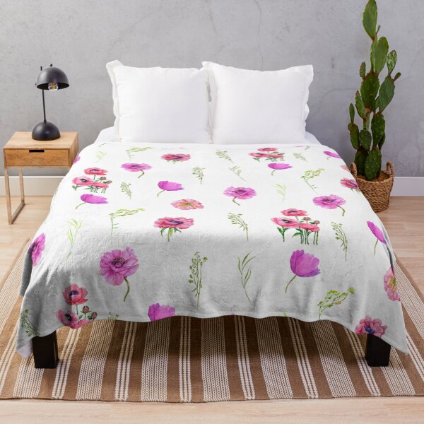 Item preview, Watercolor Poppy Flowers and Green Plants  designed and sold by silviaol.