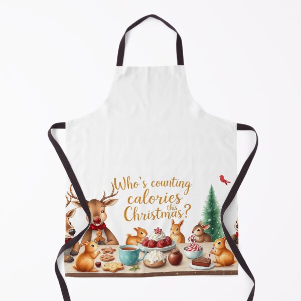 Item preview, Who's Counting Calories This Christmas? A Deer and Squirrel Party with Festive Desserts - Humor - Mug - Brown, Cyan, Blue, Red, Green designed and sold by MUGpro.