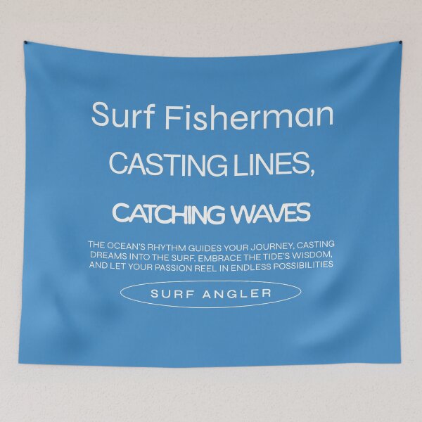 Item preview, Surf Fisherman Casting Lines Catching Waves designed and sold by HippieFarms11.
