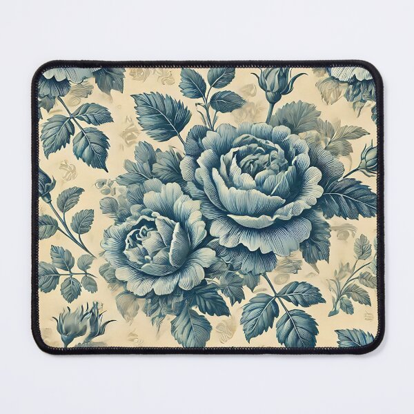 Item preview, Vintage Cabbage Rose in Blue designed and sold by DesignsbyVelvet.