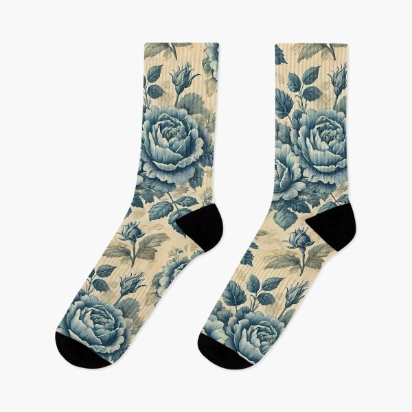 Item preview, Vintage Cabbage Rose in Blue designed and sold by DesignsbyVelvet.