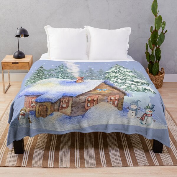 Item preview, Pastel Watercolor Winter Scenery designed and sold by WhiteSoftPetals.