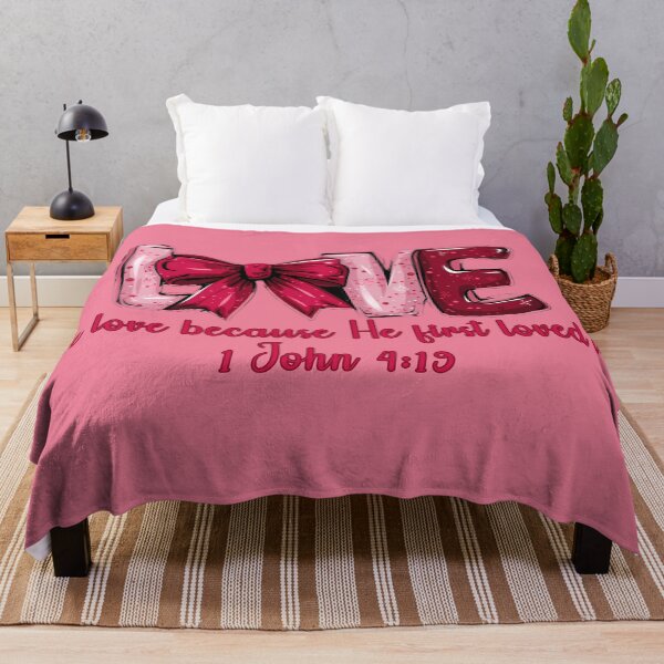 Item preview, Biblical Love Quote with Pink Word and Red Bow Accent designed and sold by bAIryBarn.
