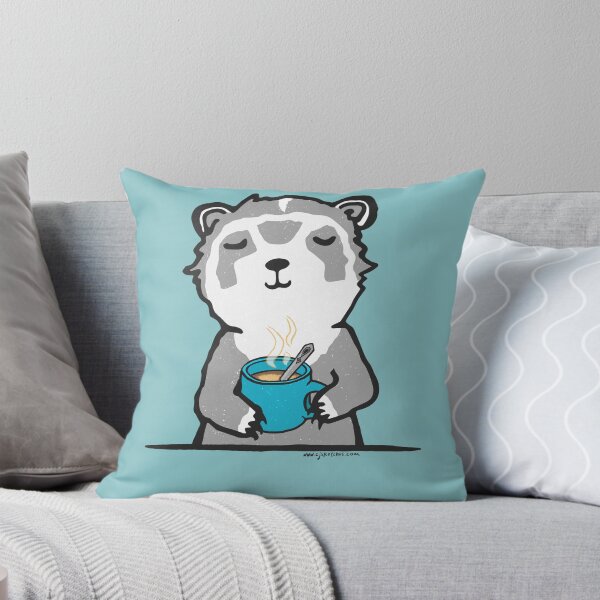 Item preview, Coffee Time Ferret with Teal Mug designed and sold by cj sketches.