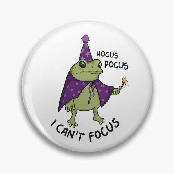 Item preview, Funny ADHD frog hocus pocus I can not focus designed and sold by BlackAcidArt.