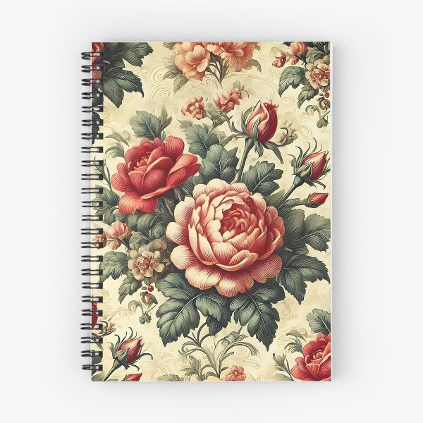 Item preview, Red Cabbage Rose Vintage Pattern designed and sold by DesignsbyVelvet.