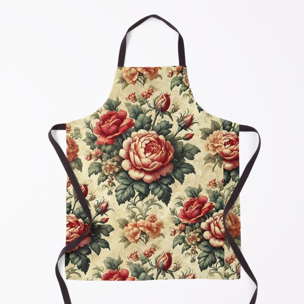 Item preview, Red Cabbage Rose Vintage Pattern designed and sold by DesignsbyVelvet.