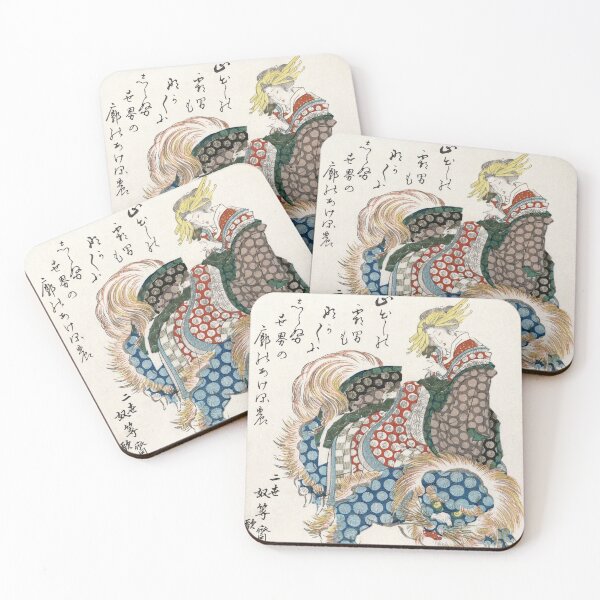 Item preview, Courtesan riding a shishi | Totoya Hokkei | Ukiyo-e  designed and sold by LaMadeleine.