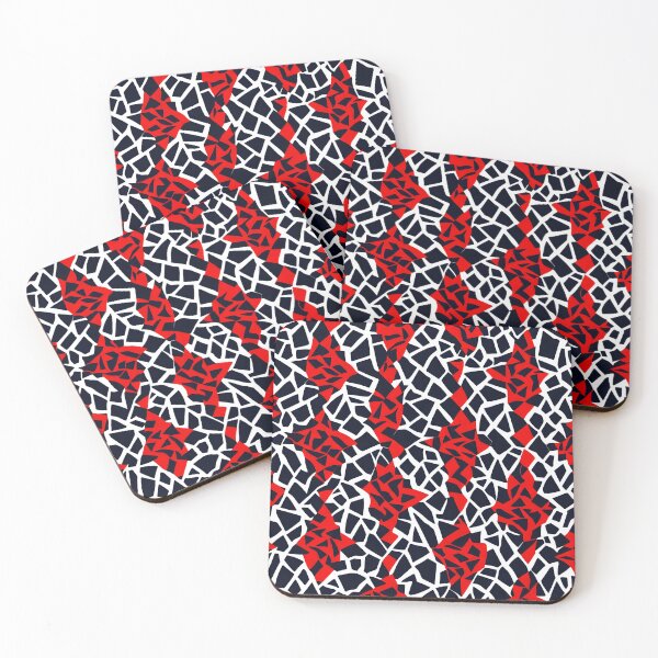 Item preview, Dynamic red-black abstract pattern designed and sold by Fab-Haven.