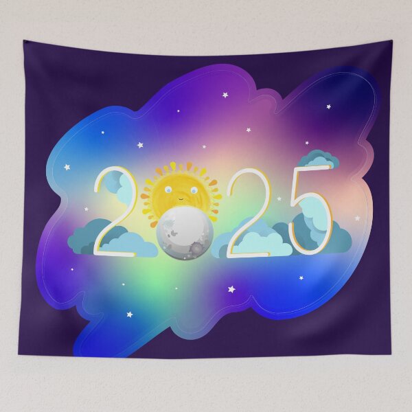 Item preview, Vector illustration Solar eclipse 2025 designed and sold by amatiana.