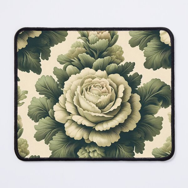 Item preview, Green Cabbage Rose designed and sold by DesignsbyVelvet.