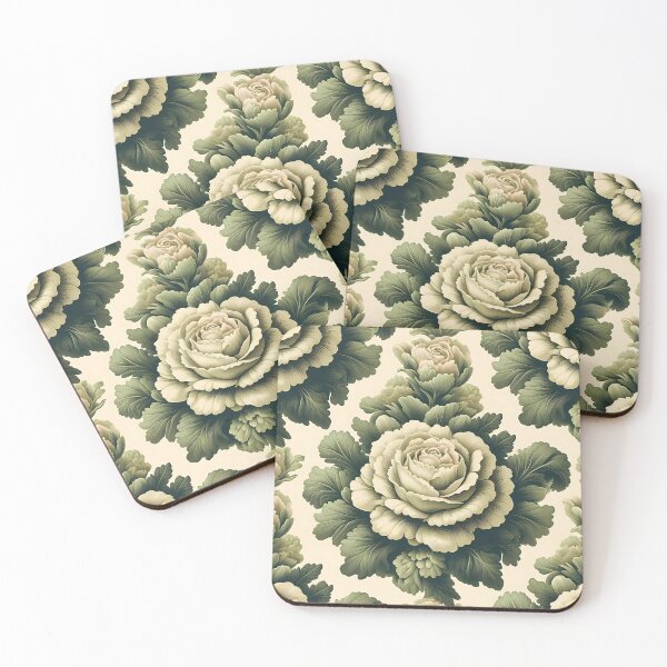 Item preview, Green Cabbage Rose designed and sold by DesignsbyVelvet.