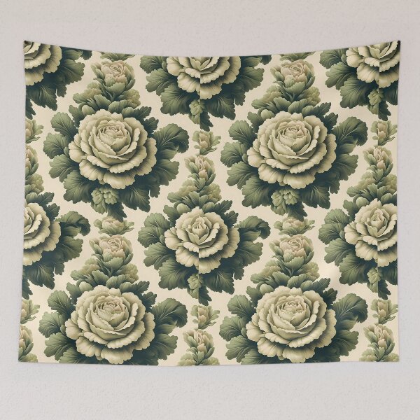 Item preview, Green Cabbage Rose designed and sold by DesignsbyVelvet.