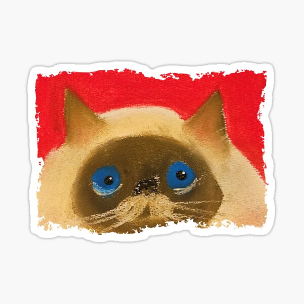 Tattered Fatty Catty Sticker