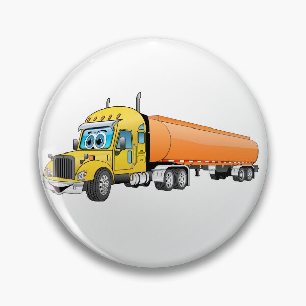 Item preview, Yellow semi truck tanker with orange trailer designed and sold by Scott Hayes.