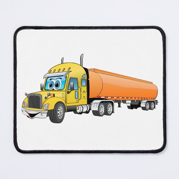Item preview, Yellow semi truck tanker with orange trailer designed and sold by Scott Hayes.