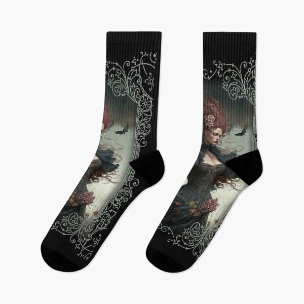 Item preview, Gothic Female Character, Goth Girl T-Shirt designed and sold by Art.Fusion.Studio.