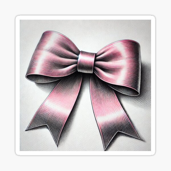 Pink bow vibe Sticker