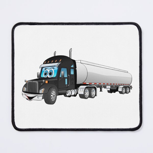 Item preview, Black semi truck with a silver tanker trailer designed and sold by Scott Hayes.