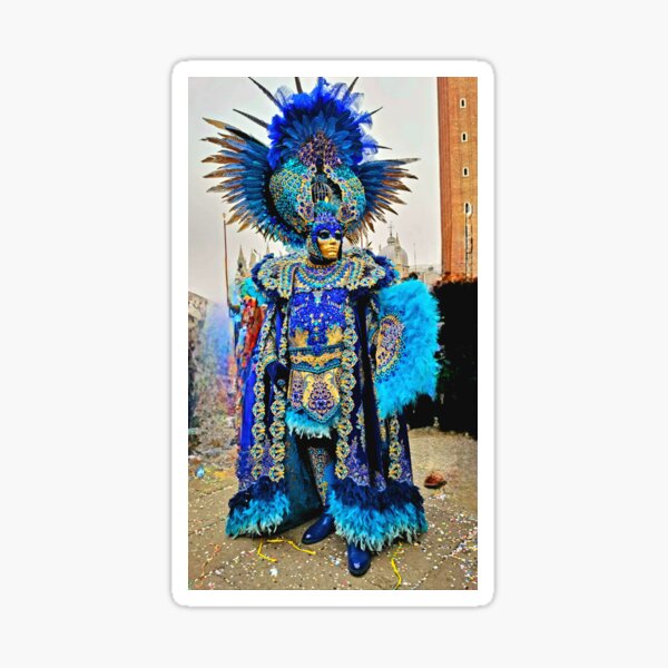 Carnevale Peacock of Venice Italy Sticker