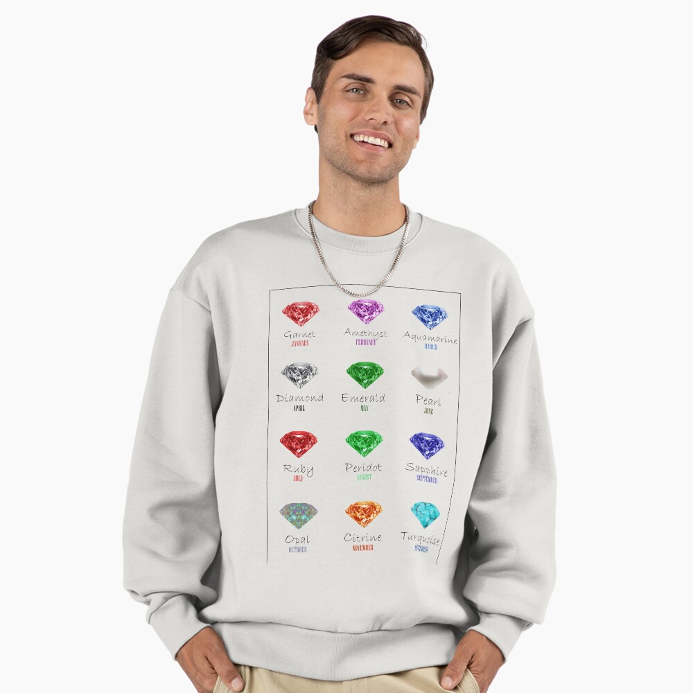 Diamond Birthstone chart with 12 Diamonds and 12 Months Journal