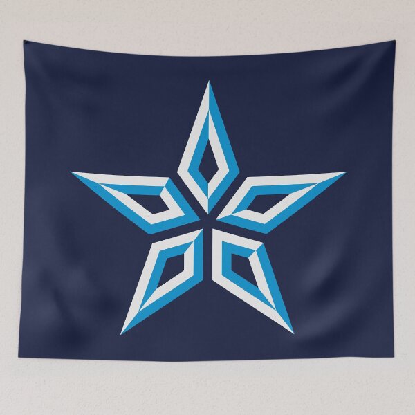 Item preview, Star Design (Five-Pointed / Blue White) designed and sold by Roderix.