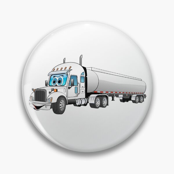 Item preview, White semi truck with a silver tanker trailer designed and sold by Scott Hayes.