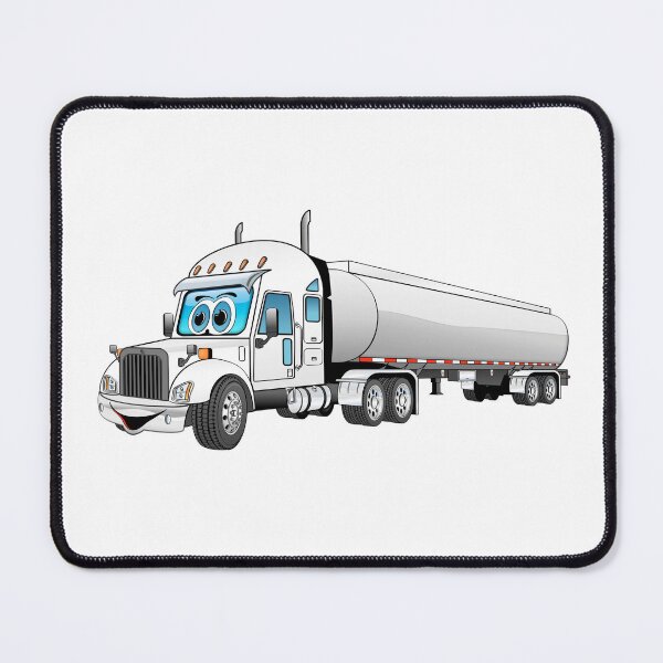 Item preview, White semi truck with a silver tanker trailer designed and sold by Scott Hayes.