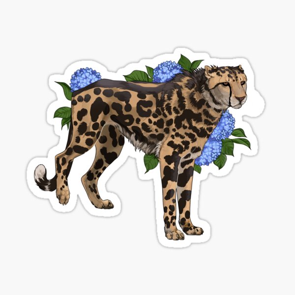 Item preview, King Cheetah and Chrysanthemums designed and sold by Erosea_Illustrates.