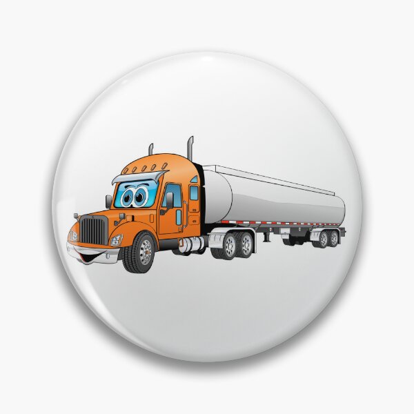 Item preview, Orange semi truck with a silver tanker trailer designed and sold by Scott Hayes.