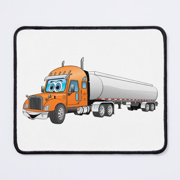 Item preview, Orange semi truck with a silver tanker trailer designed and sold by Scott Hayes.