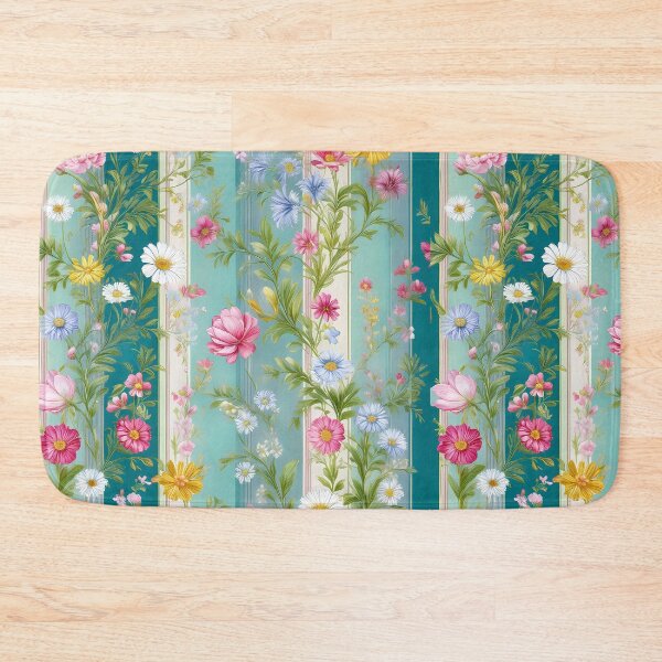 Item preview, Antiqued Shabby chic floral stripes pattern design  designed and sold by Clara Fruggeri.