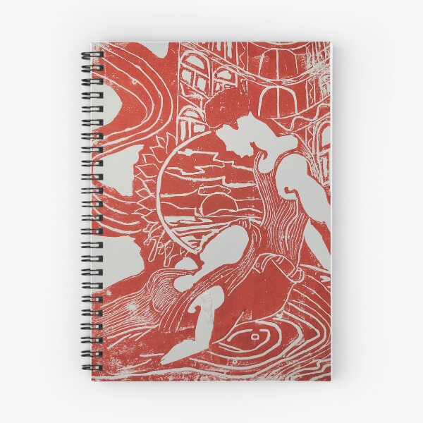 Item preview, "Ease" Block Print Red designed and sold by TrippyArtLMT.