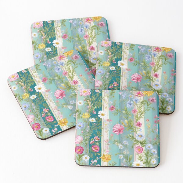 Item preview, Antiqued Shabby chic floral stripes pattern design  designed and sold by Clara Fruggeri.