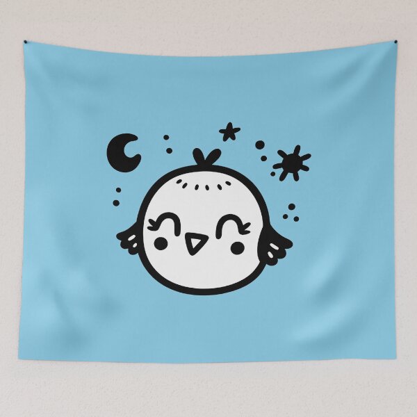Item preview, Cheerful Chick - Kawaii Bird Line Art designed and sold by happyartworks.