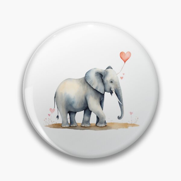 Item preview, Watercolor elephant, watercolor elephant, valentine day, love, adorable animals designed and sold by Victoria Riabov.