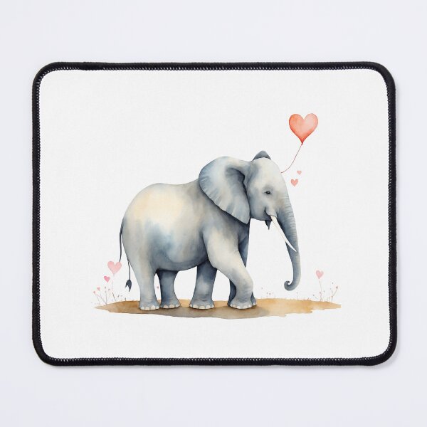 Item preview, Watercolor elephant, watercolor elephant, valentine day, love, adorable animals designed and sold by Victoria Riabov.