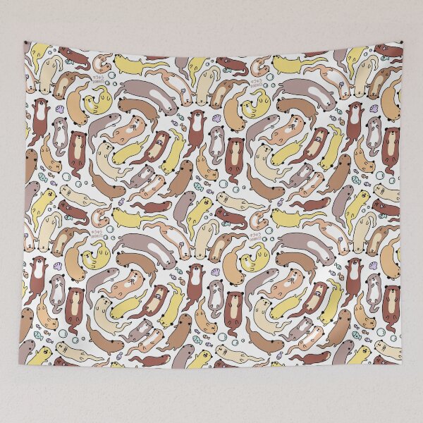 Item preview, Adorable Otter Swirl designed and sold by KiraKiraDoodles.