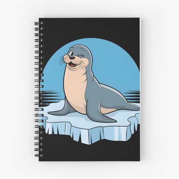 Item preview, Winking Cartoon Seal on Arctic Iceberg, Ice Bath designed and sold by IceBathDESIGNS.