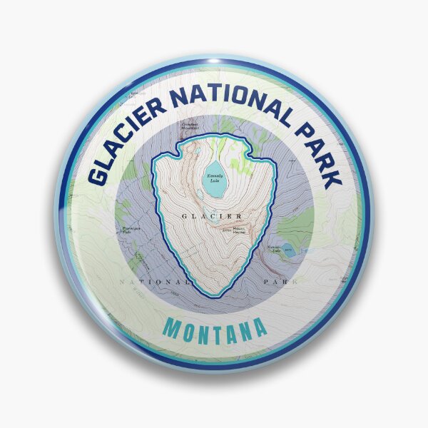 Item preview, Souvenir Map - Glacier National Park designed and sold by Willz Designz.