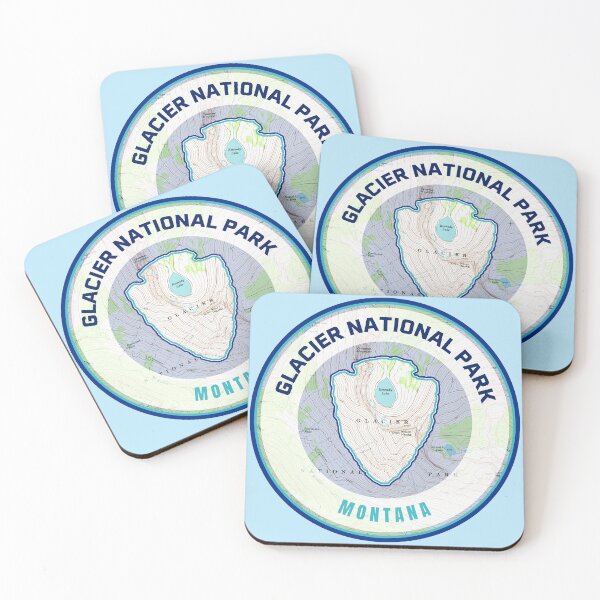 Item preview, Souvenir Map - Glacier National Park designed and sold by Willz Designz.